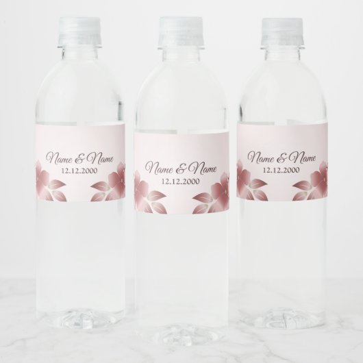 Étiquette de bouteille d'eau rose (Bouteilles)