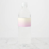 Étiquette de bouteille d'eau rose et or premier an (Dos)