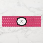 Étiquette de bouteille d'eau rose Poka Dot (Étiquettes simples)