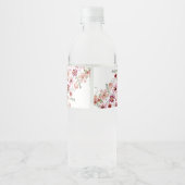 Étiquette de bouteille d'eau Rustique Mariage (Dos)