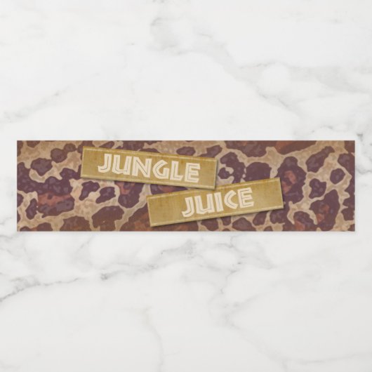 Étiquette de bouteille d'eau Safari Party (Étiquettes simples)