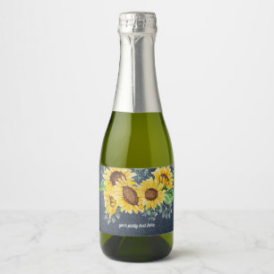 étiquette de bouteille d'eau - tournesol