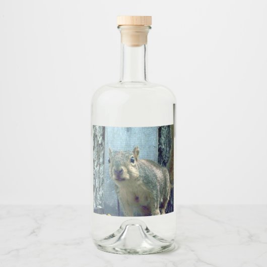Étiquette de bouteille d'écureuil (Devant)