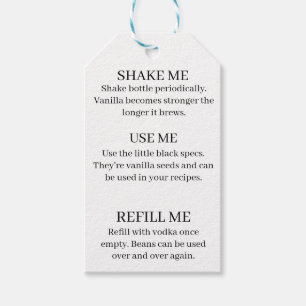 étiquette de bouteille d'extrait de vanille