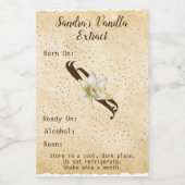 Étiquette de bouteille d'extrait de vanille person (Étiquettes simples)