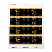 Étiquette de bouteille d'huile de la face noire et (Feuille entière)