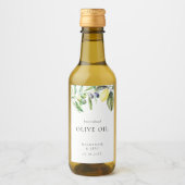 Étiquette de bouteille d'huile d'olive au citron à (Devant)
