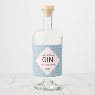 étiquette de bouteille en gin personnalisé