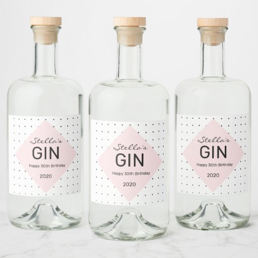 étiquette de bouteille en gin personnalisé (Bouteilles)