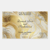 Étiquette de bouteille en marbre d'ivoire et huile (Devant)