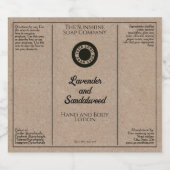 Étiquette de bouteille en papier Kraft avec logo (Étiquettes simples)