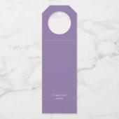 Étiquette de bouteille French Lilac écriture manus (Dos)