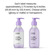 Étiquette de bouteille imperméable blanc ou transp