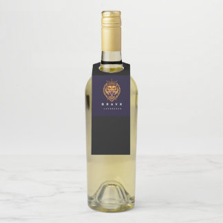 étiquette de bouteille imprimée lion