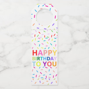 Étiquette de bouteille Joyeux Anniversaire