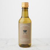 Étiquette de bouteille Kraft & Rustic Barbecue Sau (Devant)