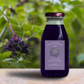 Étiquette de bouteille Kraft & Rustic Elderberry