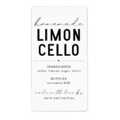 Étiquette de bouteille Limoncello fait maison pers (Devant)