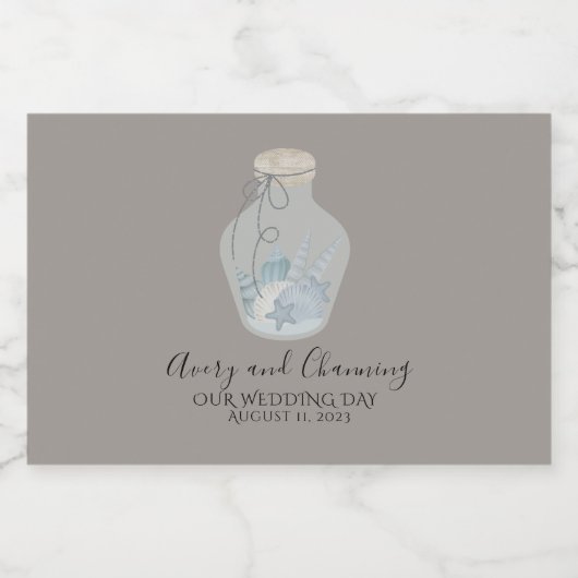 Étiquette de bouteille miniature "Notre jour de ma (Étiquettes simples)