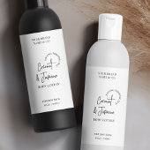 Étiquette de bouteille minimaliste noir blanc 8 OZ