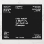 Étiquette de bouteille moderne noir imperméable co (Étiquettes simples)