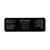 Étiquette de bouteille noire minuscule bouteille à (Devant)