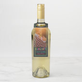 Étiquette de bouteille photo Félicitations avec cœ (Sur bouteille)
