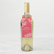 Étiquette de bouteille pour les fêtes de Noël