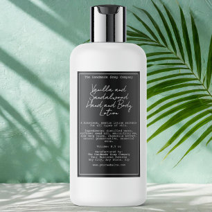 Étiquette de bouteille Retro Black Waterproof