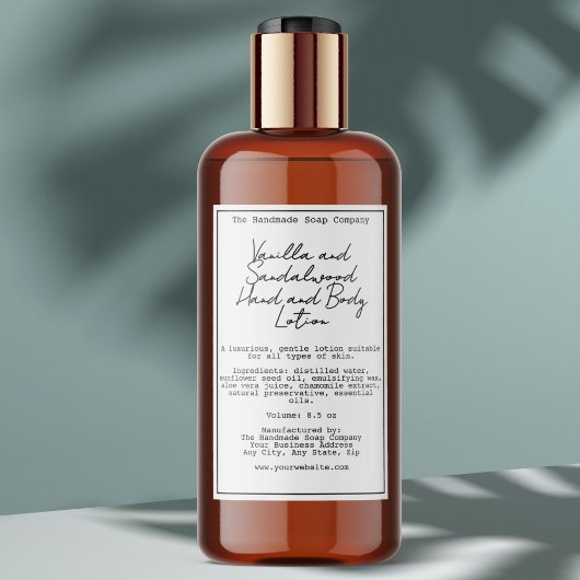 Étiquette de bouteille Retro White imperméable