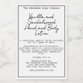 Étiquette de bouteille Retro White imperméable (Étiquettes simples)