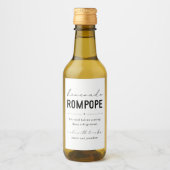 Étiquette de bouteille romphe maison (Devant)
