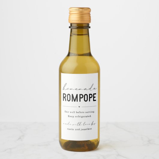 Étiquette de bouteille romphe maison (Devant)