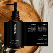 Étiquette de bouteille simple Noir 2 OZ