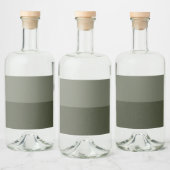 Étiquette de bouteille vert mousse à deux tons - p (Bouteilles)