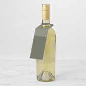 Étiquette de bouteille vert mousse – Matte sur bru (Incliné)