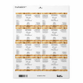 Étiquette de bouteilles de gouttelettes de cosméti (Feuille entière)