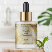 Étiquette de bouteilles de gouttelettes de Cosméti