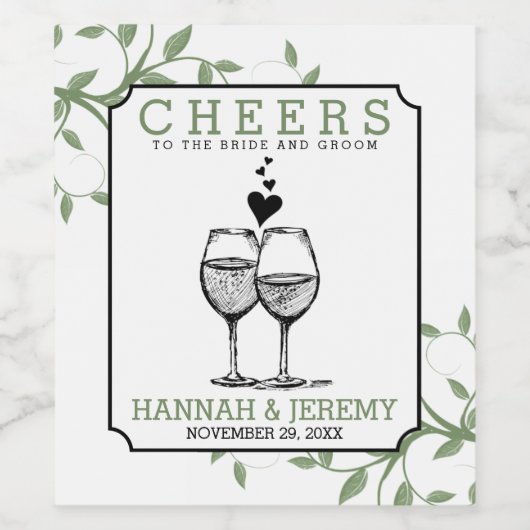 Étiquette de bouteilles de vin (Étiquettes simples)