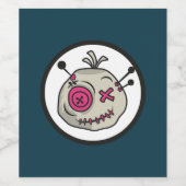 Étiquette de bouteilles de vin à jetons Voodoo (8, (Étiquettes simples)