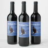 Étiquette de bouteilles de vin avec aigle volant (Bouteilles)