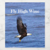 Étiquette de bouteilles de vin avec aigle volant (Étiquettes simples)