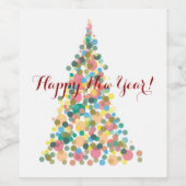 Étiquette de bouteilles de vin Bonne année! (Étiquettes simples)