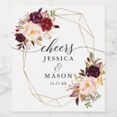 Étiquette de bouteilles de vin de Bourgogne Marsal (Étiquettes simples)