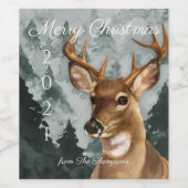 Étiquette de bouteilles de vin de cerf personnalis (Étiquettes simples)