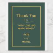 Étiquette de bouteilles de vin de luxe Green & Gol (Étiquettes simples)