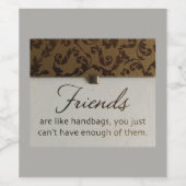 Étiquette de bouteilles de vin Friends (Étiquettes simples)