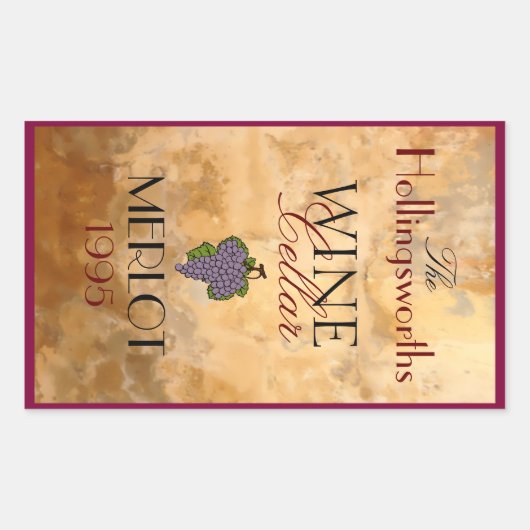 Étiquette de bouteilles de vin personnalisé (Devant)