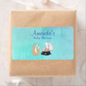 Étiquette de bouteilles d'eau de Fox et de lapin W (En situation)