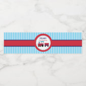 Étiquette de bouteilles d'eau du train (Marine et  (Étiquettes simples)